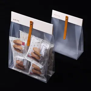 Матовый пакет для печенья, пластиковый пакет для еды, упаковка для выпечки десертов, 100 шт.