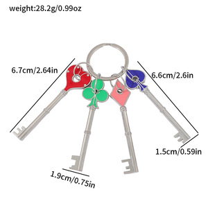 Porte-clés en métal avec pendentif carte <span class=keywords><strong>de</strong></span> poker Game R Evil Remake pour clés <span class=keywords><strong>de</strong></span> <span class=keywords><strong>voiture</strong></span> - Product Image 3