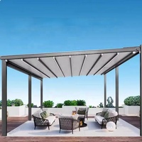 Pare-soleil Coulissant Pliant Lèvre Toit Extérieur Auvent Rétractable Cadre En Aluminium Polyester Voile 6m Projection Interrupteur Ordinaire Pergola