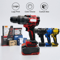 Perceuse sans fil 21V sans balais, tournevis électrique portable avec 2 batteries, outil électrique domestique pour le bricolage