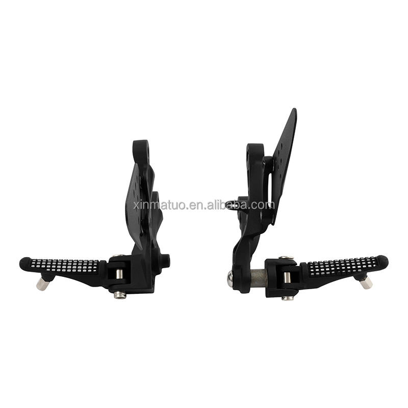 XF-048-SB Front Foot Pegs Footrest Bracket Set Fit for KAWASAKI