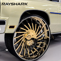 Velg RS Custom 3 Piece Ventoso 24-28 Inch Donk 5x120.65 Forged untuk Cadillac Fleetwood Buick LeSabre Chevrolet Caprice