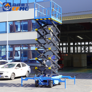 Plateforme élévatrice mobile à ciseaux électrique CFMG 4m-14m, élévateur à ciseaux manuel hydraulique à 4 roues - Product Image 6