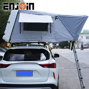 ENJOIN Kostenloser Versand Einfache Einrichtung Outdoor-Abenteuer Camping Hard Shell Auto Auto Dach Zelt für 1-2 Personen