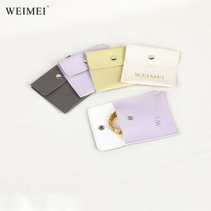 WEIMEI Jewelry Necklace <b>Gift</b> <b>Box</b> Custom Logo Ring <b>Earring</b> Necklace Bracelet Jewelry Pouch - Product Image 1