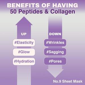 Mascarilla Facial Reafirmante y Lifting de Bio-Celulosa No.9 - NAD+ y Péptidos para Reducir Arrugas y Revitalizar la Piel (1 unidad) - Product Image 2