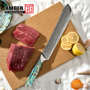 Cuchillo de Cocina Profesional de Acero Damasco Vg10 de 10 Pulgadas para Rebanar Jamón y Carne, Cuchillo de Chef - Product Image 5