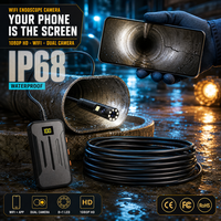 Nouvel endoscope sans fil Wifi 1080P HD IP68 étanche 2m avec 8+1 lumières LED réglables