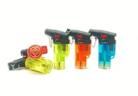 Briquet torche à gaz jetable en plastique Dongyi 2025 pour cigarettes, coupe-vent et écologique, avec logo personnalisé pour cadeaux promotionnels