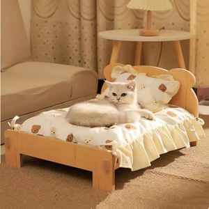 Cama para Mascotas de Estilo Moderno y Adorable, Diseño de Princesa Gato, de Madera, Apta para Interiores y Exteriores, para Gatos y Perros - Product Image 1