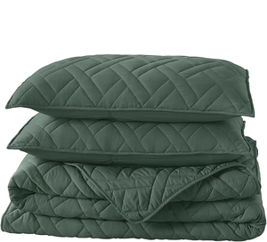 Set Sprei Quilt Ukuran King Mewah Warna Solid Ringan Bedcover Coverlet untuk Semua Musim Set Quilt - Product Image 5