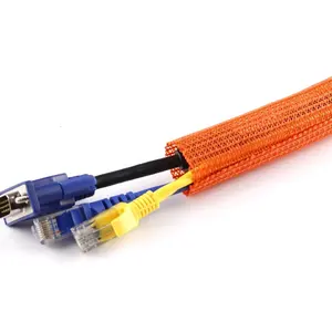 Shevan S7 — câble à fermeture automatique, accessoire coloré PET avec manchon fendue, pour la gestion des câbles