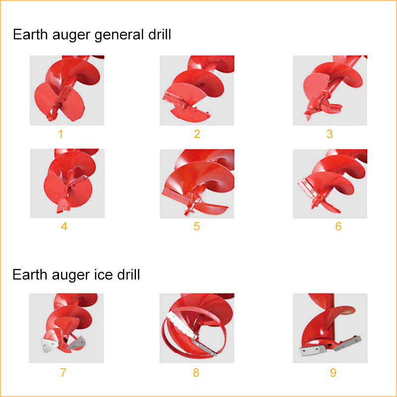 Perceuse au sol à poussée manuelle à essence de AG001-1E48F 68cc tarière à essence