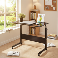 Table d'ordinateur en bois à hauteur réglable, table d'apprentissage pliable portable et rétractable pour enfants