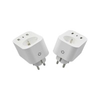 Zócalo de tira de Alimentación inteligente de 230V 16A, diseño exuberante, adaptador de UE de 2 bandas con 2 salidas USB y Wifi, enchufe eléctrico de 230V 16A
