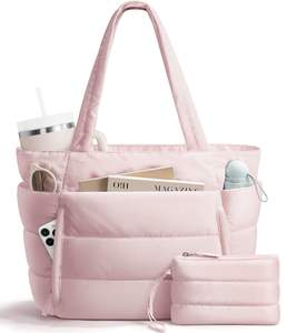 Bolso <span class=keywords><strong>de</strong></span> mano acolchado ligero impermeable para mujer, bolso <span class=keywords><strong>de</strong></span> hombro acolchado decorado con diamantes <span class=keywords><strong>de</strong></span> lujo para gimnasio <span class=keywords><strong>de</strong></span> <span class=keywords><strong>trabajo</strong></span>, para profesores <span class=keywords><strong>de</strong></span> enfermería - Product Image 4