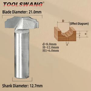 ดอกเราเตอร์คาร์ไบด์ทังสเตน TOOLSWANG ขนาด 38 มม. ความแข็ง HRC55 สำหรับงานแกะสลัก/เครื่อง CNC เครื่องมือช่างไม้ - Product Image 3