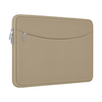 Funda de Neopreno para Portátil de 14-15 Pulgadas, Bolsa para Computadora de Gran Capacidad con Bolsillos Dobles con Cremallera, Apta para Tablet/Teléfono/Paraguas