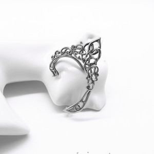 yunnique Tibetan Silver <b>Cuff</b> <b>Earrings</b> Hollow Pattern Design Unisex Ear Clips Fashion Jewelry - Product Image 1