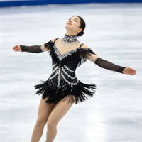 Robe de patinage artistique noire à franges, col montant, ornée de strass faits à la main, pour adultes et enfants, pour compétition et spectacle de danse sur glace