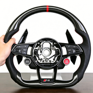 Volante de Fibra de Carbono para <span class=keywords><strong>Audi</strong></span> B8 B9 A1 A3 A4 <span class=keywords><strong>A5</strong></span> S4 RS5 S3 S4 S5 A6 A7 A8 Q3 Q5 Q7 Q8 TT R8 S6 RS6 RS7 S7 R8 M Sport - Product Image 6