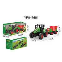 1:24 Mini modèle roue libre tracteur agricole voiture glisse agriculteur remorque camion véhicule modèle ferme voiture jouet