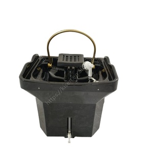 Bac à shampoing sans tuyauterie Kisen Salon, noir et blanc, portable, avec lumière LED, chauffe-eau et réservoir d'eau de 60L - Product Image 1