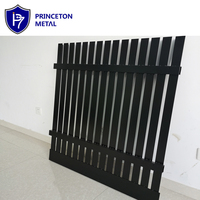 Listones de Aluminio con Aspecto de Madera Vertical, Valla de Jardín, Valla de Patio