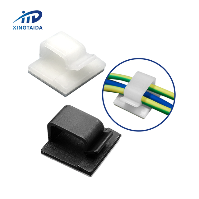 Nylon 3M Self-Adhesive Cable Clamp Wire Saddle Wire Management Nylon Cable Clips