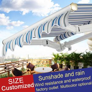 Toldo de rodillo extensible <span class=keywords><strong>para</strong></span> pared, brazo negro, a prueba de óxido, <span class=keywords><strong>para</strong></span> tienda de café - Product Image 3