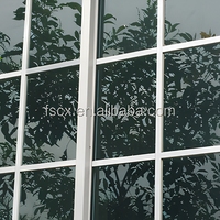 Fenêtre coulissante en verre trempé en aluminium anti-cambriolage, Design de maison moderne