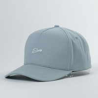 Klassieke Effen Katoenen Curve Rand Custom Snap Back Hoed Verstelbare 5 Panel Baseball Cap Voor Mannen En Vrouwen