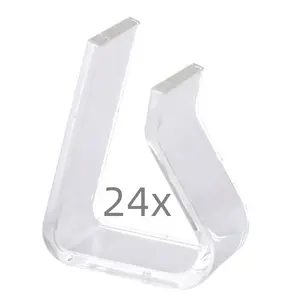 Abrazaderas de fijación para mantel de mesa, cubierta de plástico transparente, 24 piezas