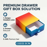 Boîte à tiroir personnalisée en carton multi-tailles avec insert coulissant pour la protection des cadeaux