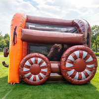 Jeu gonflable Joyful Roll the Bull, jeu de cible gonflable, jeu de carnaval extérieur, divertissement pour enfants, location pour parc d'aventure