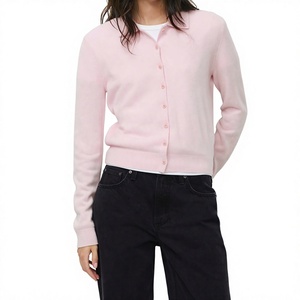 Suéter de Punto de Alta Calidad para Mujer, Invierno 2026, Cuello Redondo, Grosor Estándar, Manga Larga, 100% Algodón, Logotipo Frontal, Estilo Casual - Product Image 1