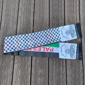 Venta al por mayor Bufandas Palestina Chal Impresión Satén Bandera Palestina Bufanda Para el Día Nacional - Product Image 3