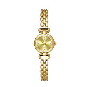 BS FA1792 orologio da donna VINTAGE elegante semplice oro retrò argento tondo piccola catena impermeabile - Product Image 5