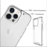 Coque transparente antichoc avec protection d'objectif d'appareil photo et coins renforcés pour iPhone 18 17 16 15 14 13 12 11 Pro Max