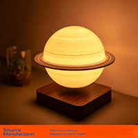 Lampe de lecture de bureau unique et lumineuse, décorative, à lévitation magnétique, avec LED flottantes Jupiter, Mars, Saturne, Lune