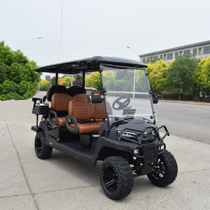 2025 usine rentable 4 + 2 6 places voiture de golf électrique de luxe batterie au Lithium sièges colorés chariots de golf haut de gamme intelligents - Product Image 6