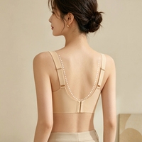 Soutien-gorge sans armatures tout-en-un à bonnets fixes, sans coutures, avec rembourrage en poudre, maintien doux, push-up pour petites poitrines, sans armatures, sans coutures