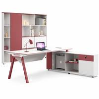 Bureau de direction moderne et minimaliste Shuo Ran, durable, avec armoire et rangement, garantie de 5 ans pour usage commercial