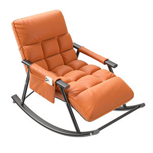 Kursi goyang logam santai tunggal Modern bebas sandaran untuk dewasa desain populer untuk rumah Bar balkon ruang tamu - Product Image 1