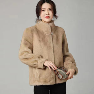 <span class=keywords><strong>Manteau</strong></span> en fausse <span class=keywords><strong>fourrure</strong></span> de <span class=keywords><strong>vison</strong></span> pour femme, haute qualité, vente en gros - Product Image 6