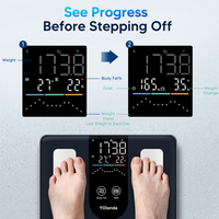 Balance connectée intelligente ITO Design 300 mm avec écran LED grand format, prise en charge SDK et application Feelfit