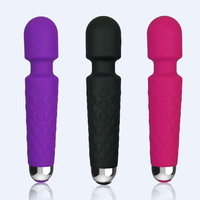 Großhandel Leistungsstarker Silikon-Vibrator OEM Kundenspezifisches Erwachsenenspielzeug Klitoris AV-Stab-Massagegerät Vibrator für Frauen Diskrete Verpackung