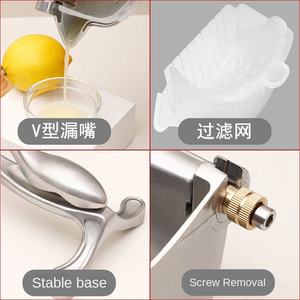 Presse-agrumes manuel en acier inoxydable Mini Presse-agrumes Orange Citron Moulin à jus de fruits Gadget de cuisine Outil de jus de fruits - Product Image 3