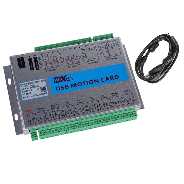 WiXHC MK4-V Mach3 Motion Control Card CNC Router 4 Axis USB Port Motion Breakout Board Mach3 Interface 4-Axis Control Card