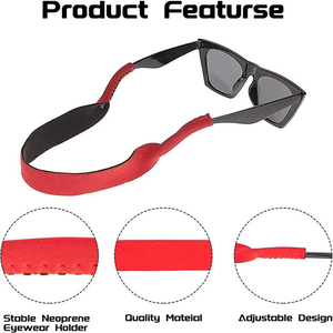 Sangle <span class=keywords><strong>de</strong></span> maintien extensible en néoprène pour <span class=keywords><strong>lunettes</strong></span> <span class=keywords><strong>de</strong></span> <span class=keywords><strong>soleil</strong></span>, personnalisable avec logo, pour <span class=keywords><strong>lunettes</strong></span> flottantes - Product Image 6
